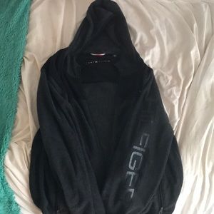 tommy hilfiger fleece zip up with hood